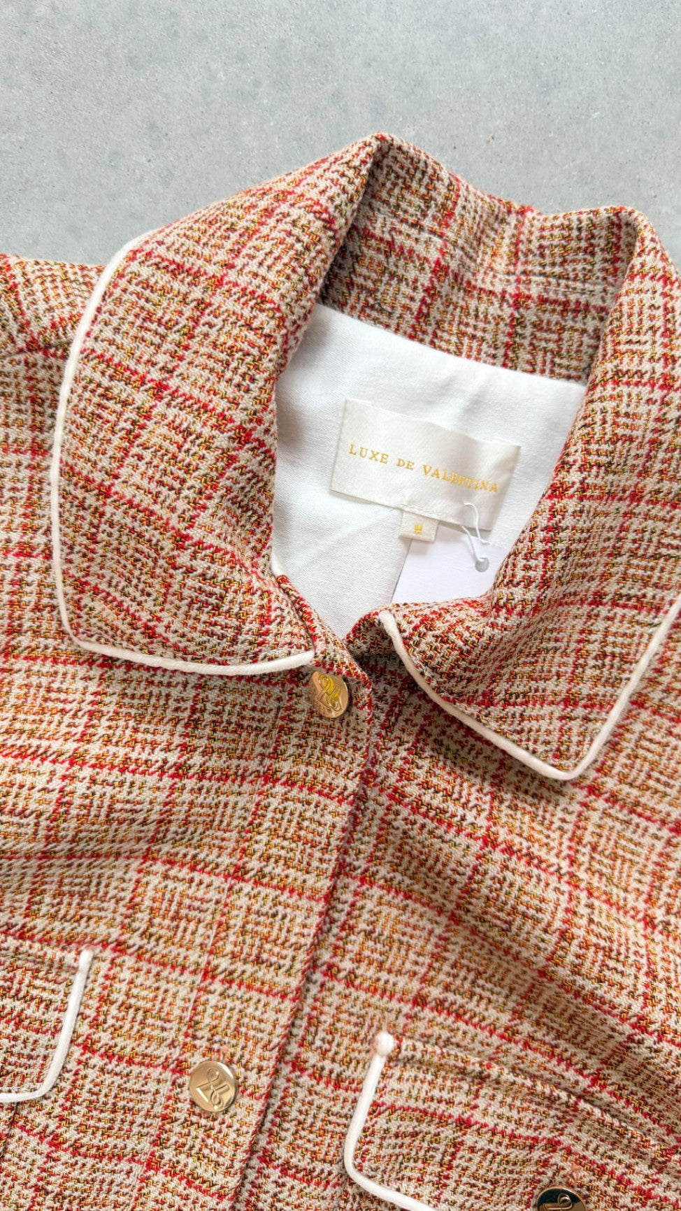 Luxe De Valentina check jacket M