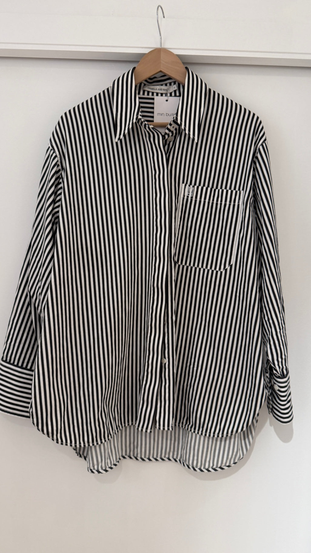 Camilla and Mark stripe BW shirt 12