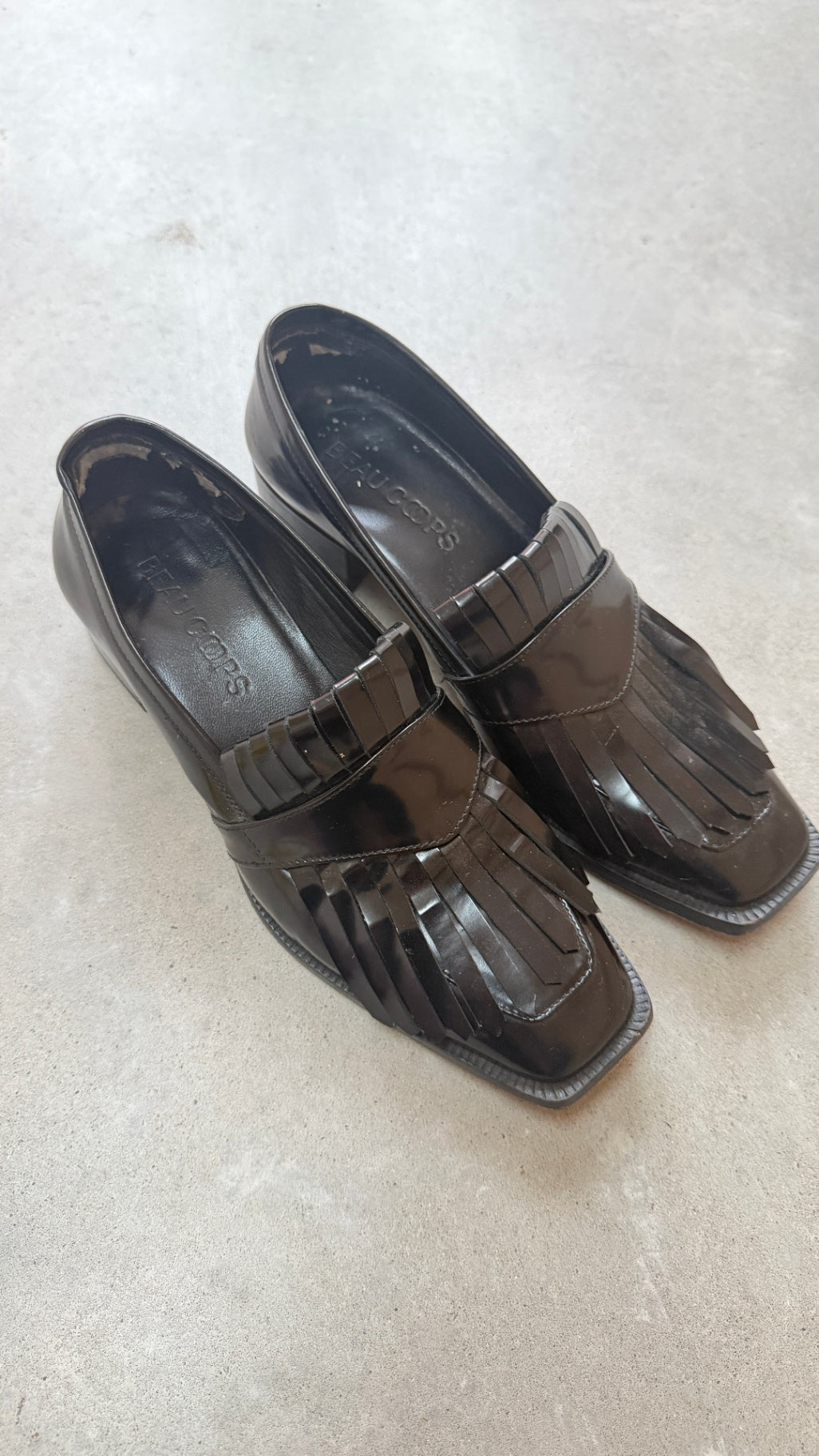 Beau Coops Black leather loafer 39