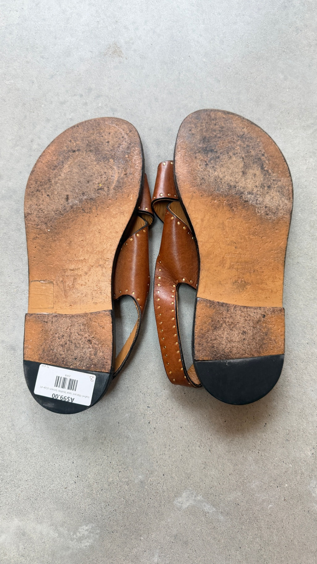 Isabel Marant Jane leather brown slide 41
