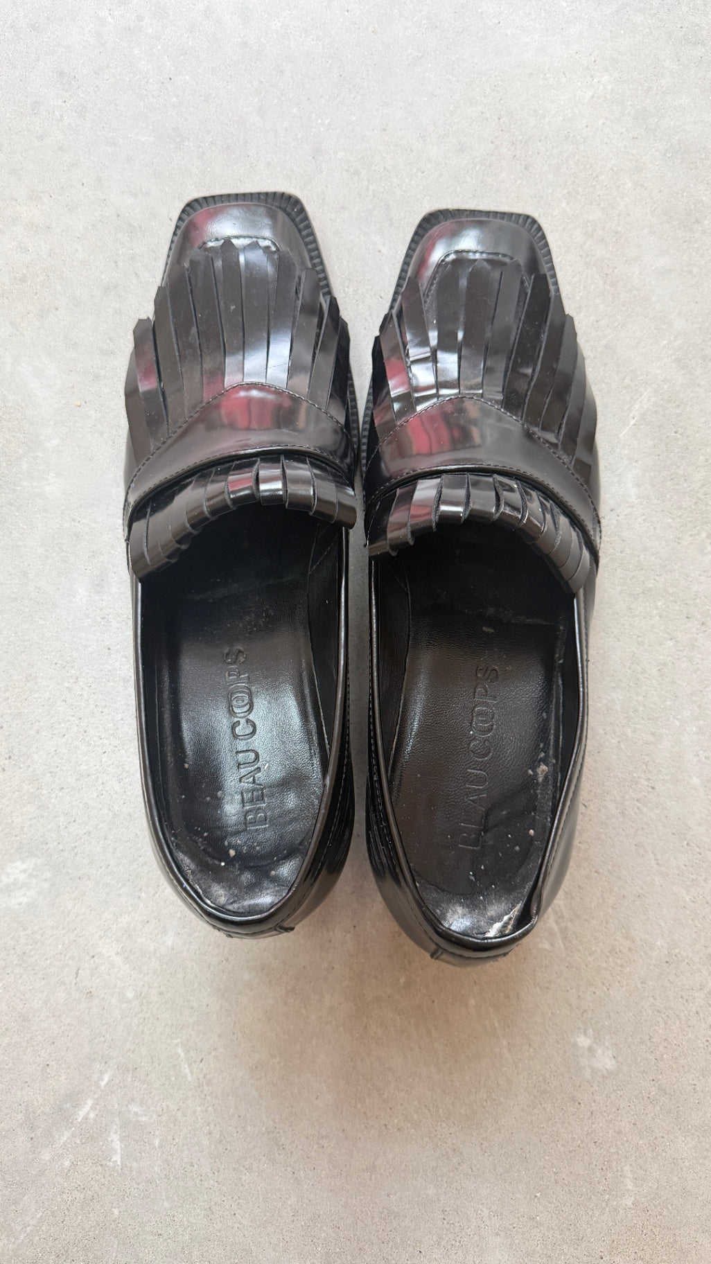 Beau Coops Black leather loafer 39