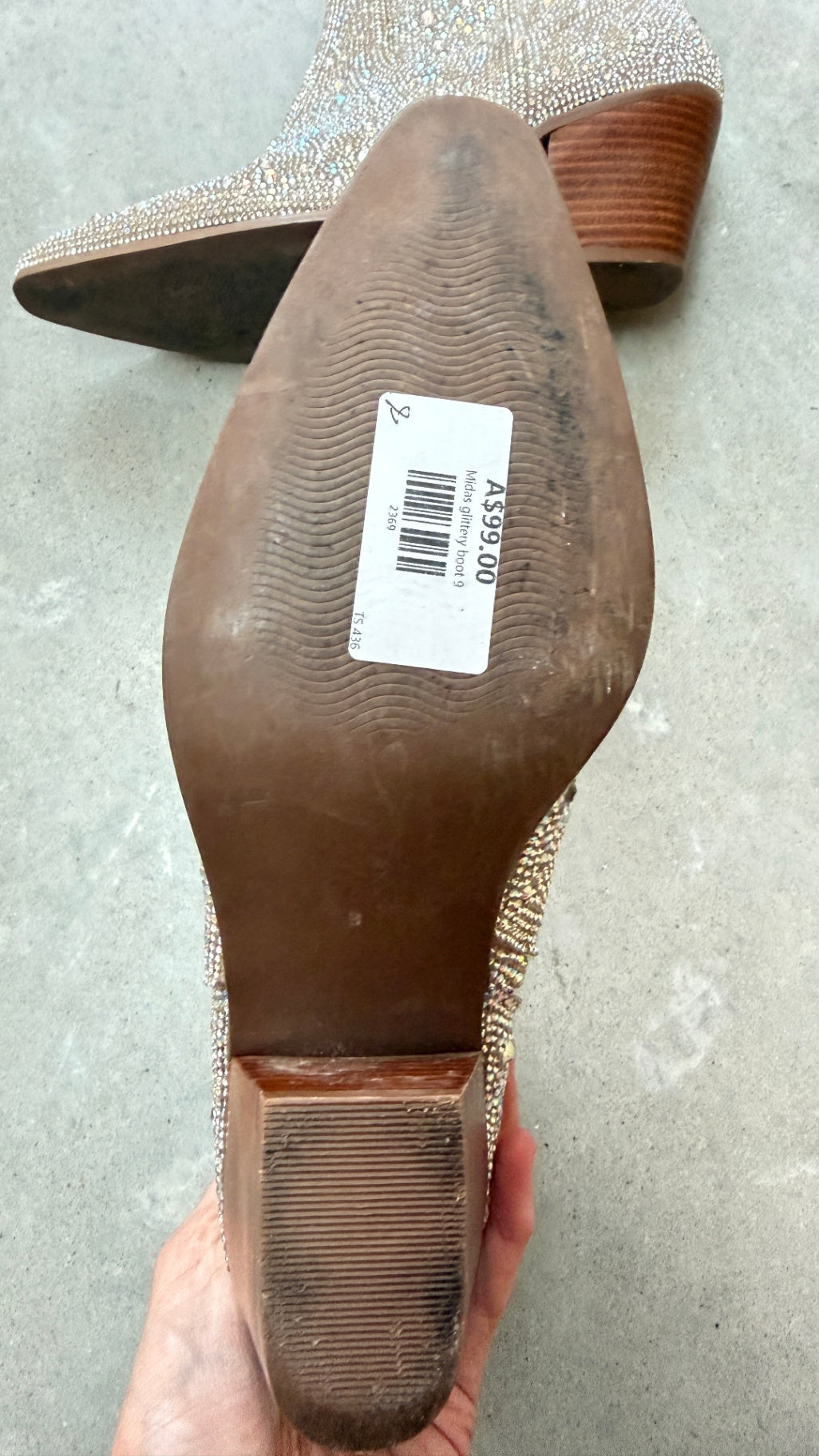 Midas glittery boot 9