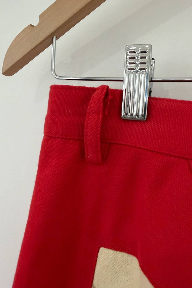 Lucy Folk limited edition red linen pant 8-10
