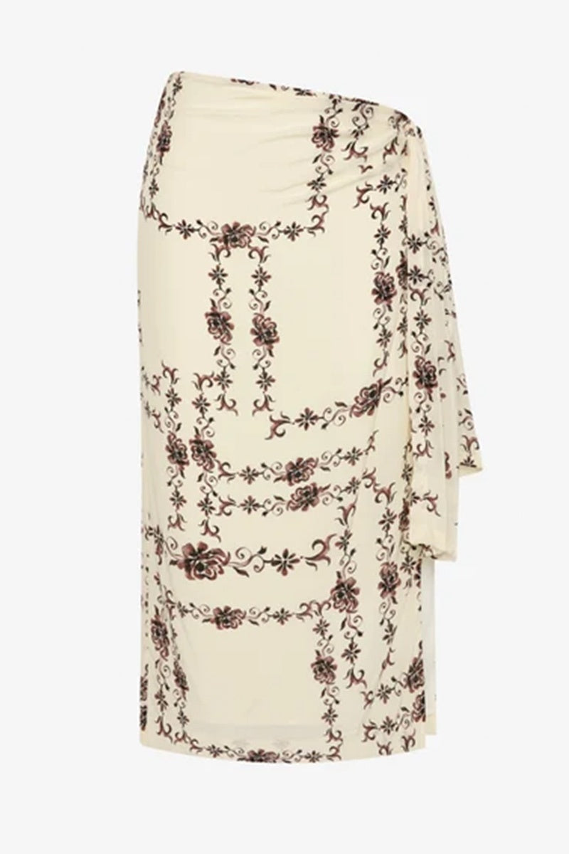 Bec & Bridge cream silk skirt 10