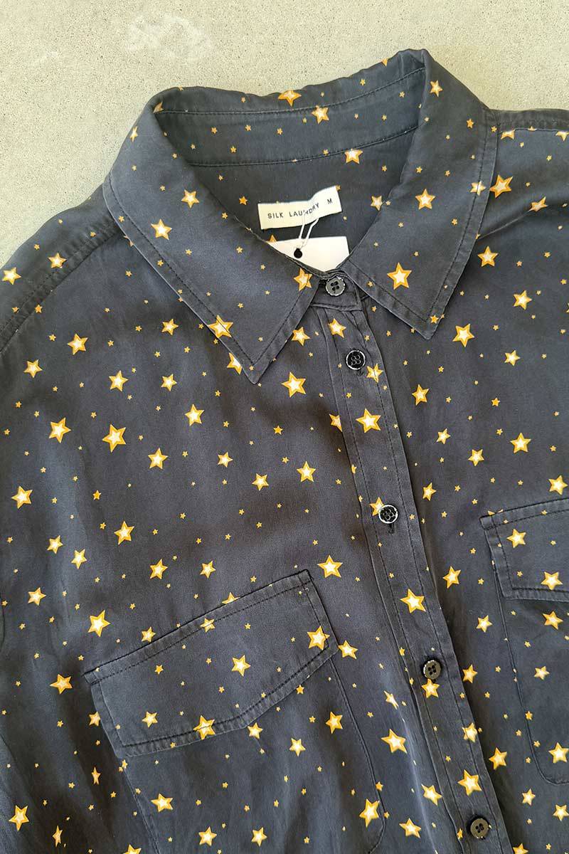 Silk Laundry star shirt M