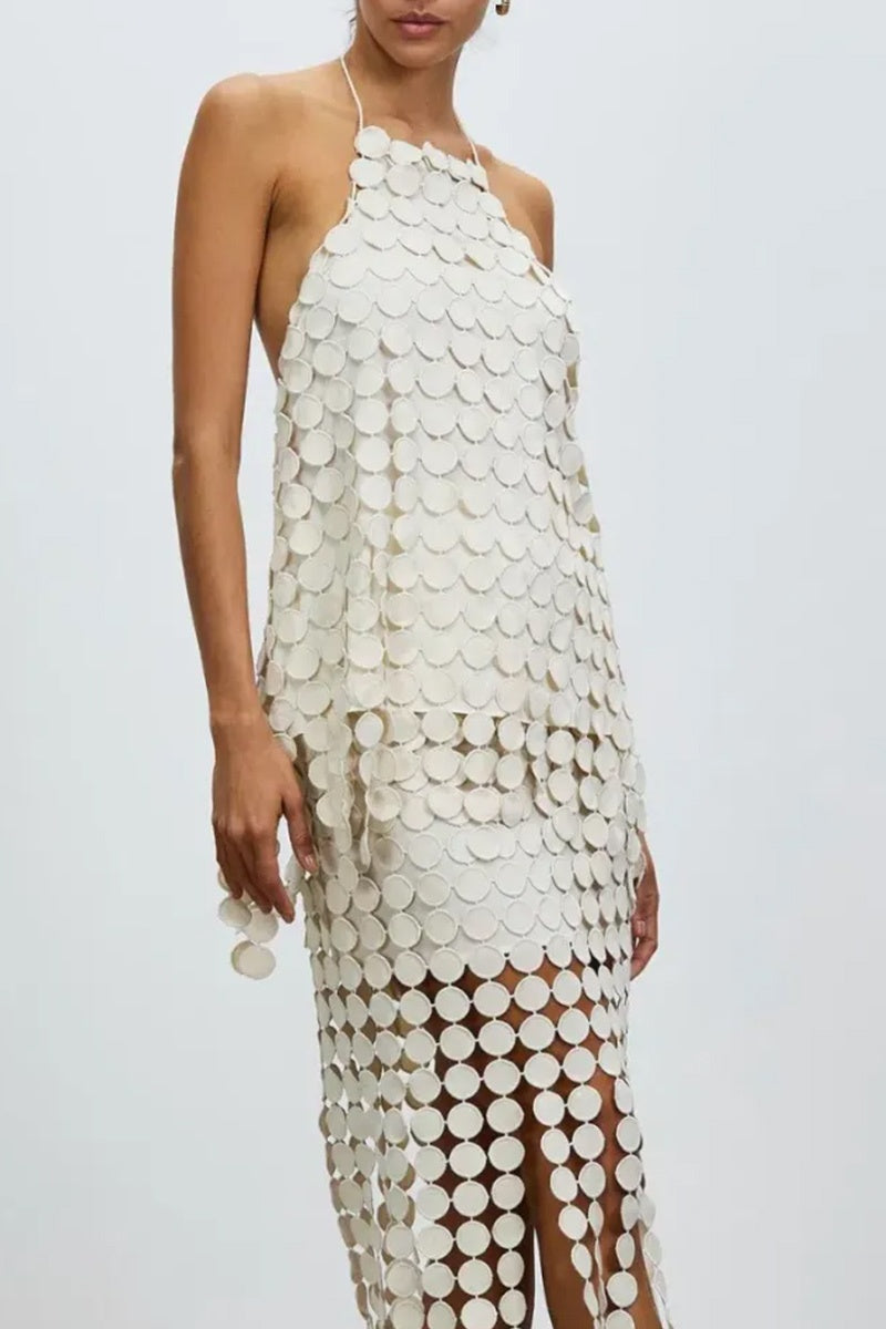 Camilla and Marc Murano circle halter cream 8