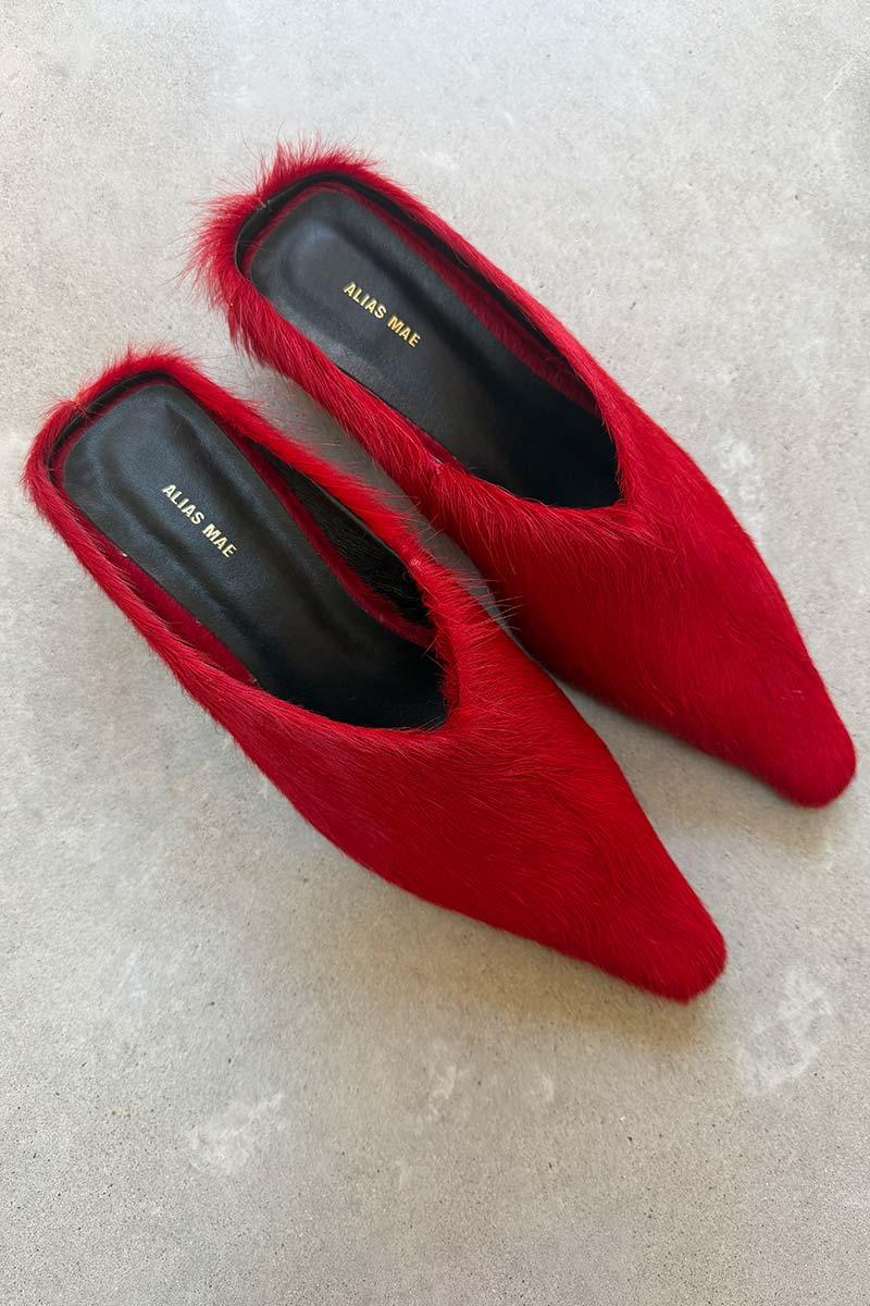 Alias Mae Olive red mules RRP $219 37
