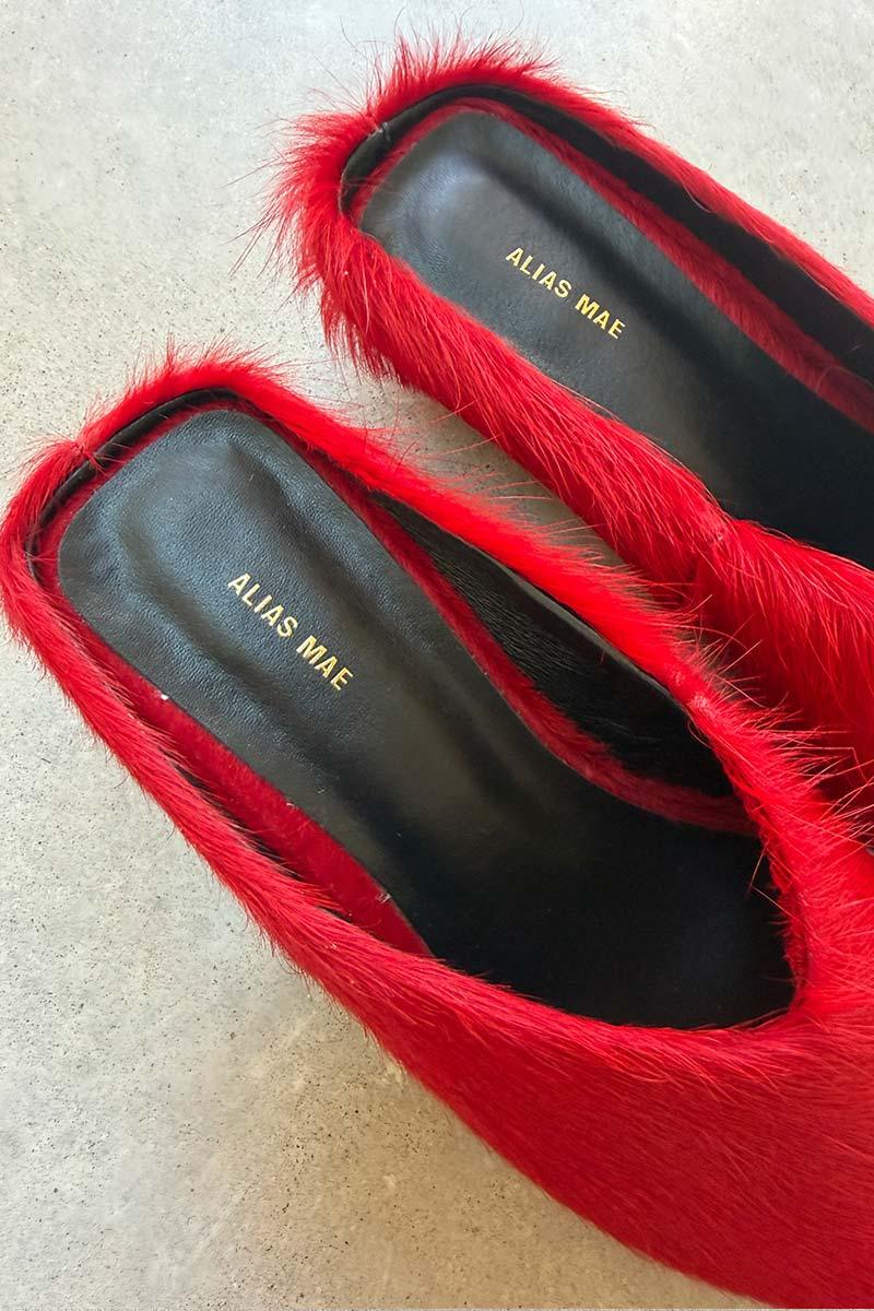 Alias Mae Olive red mules RRP $219 37