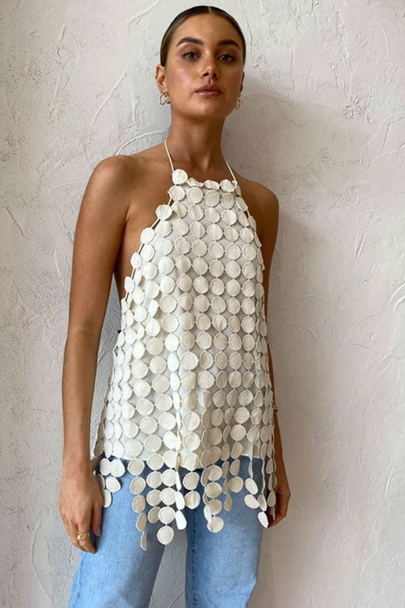 Camilla and Marc Murano circle halter cream 8