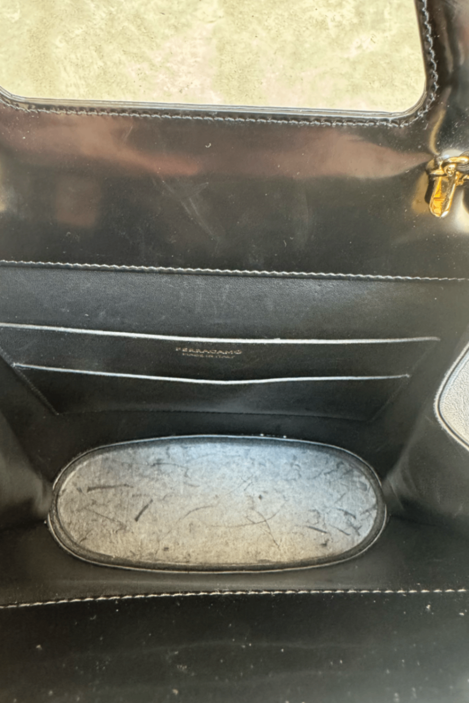 Ferragamo Wanda mini patent leather tote BNWT