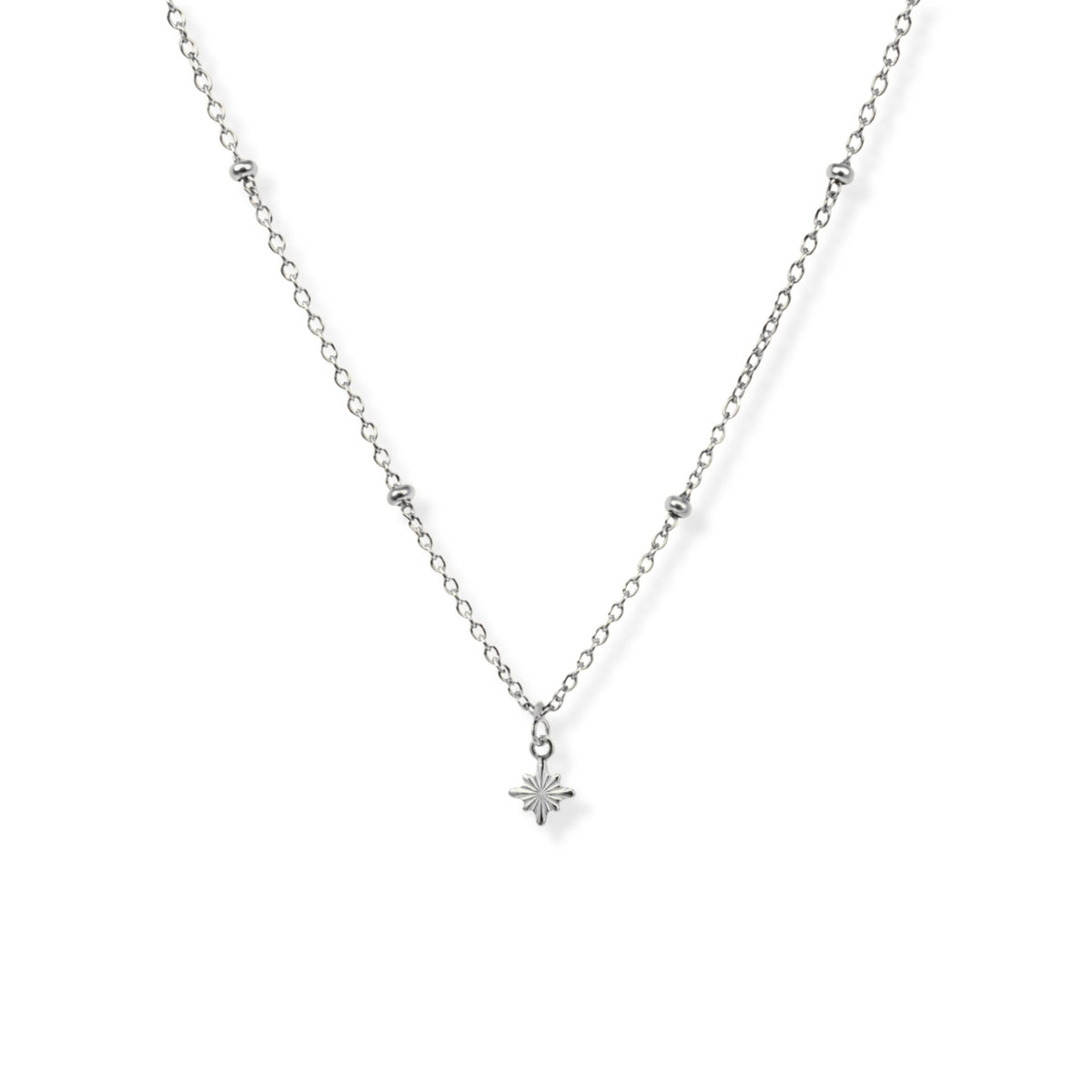 Starburst Necklace Polished Steel