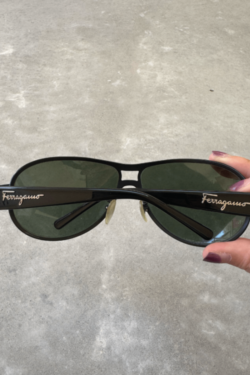 Ferragamo black frame sunglasses