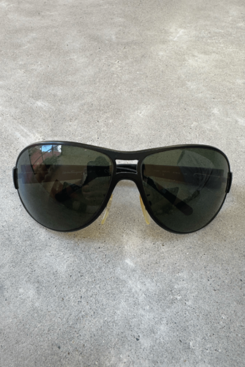 Ferragamo black frame sunglasses