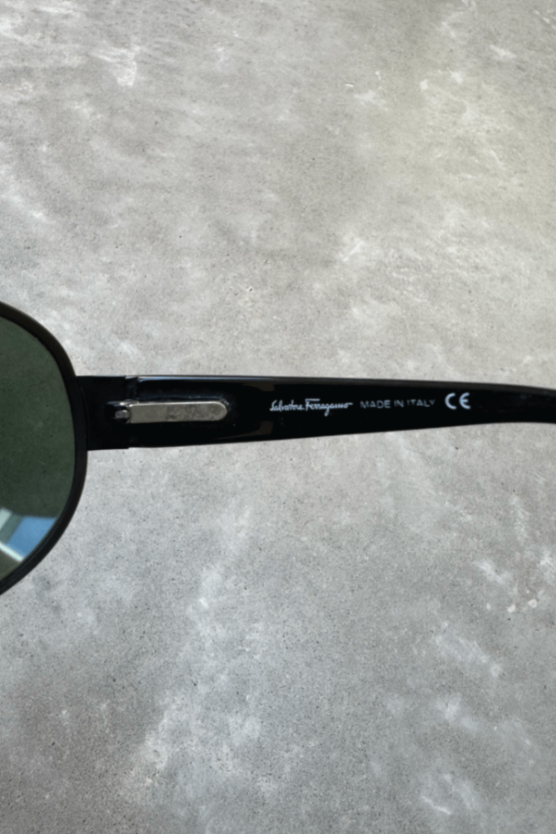 Ferragamo black frame sunglasses