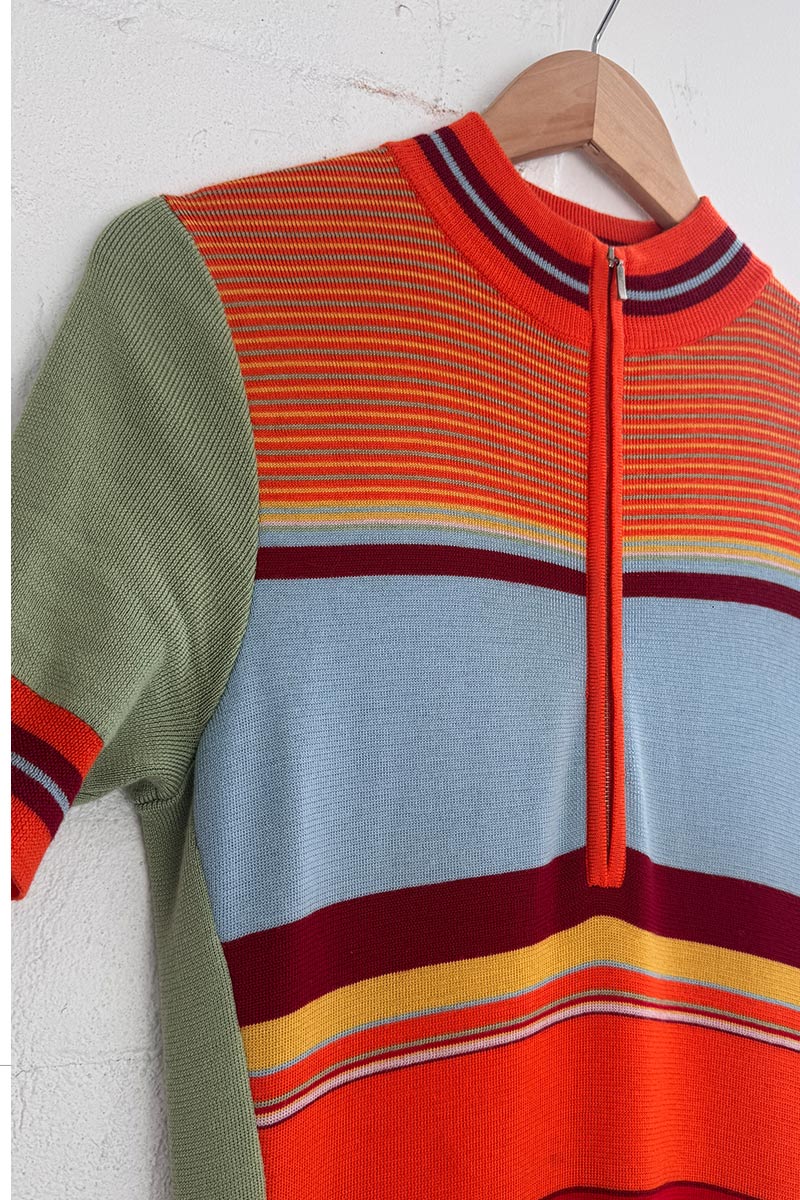 Alemais Alexandra Stripe Merino Wool Sweater Dress L