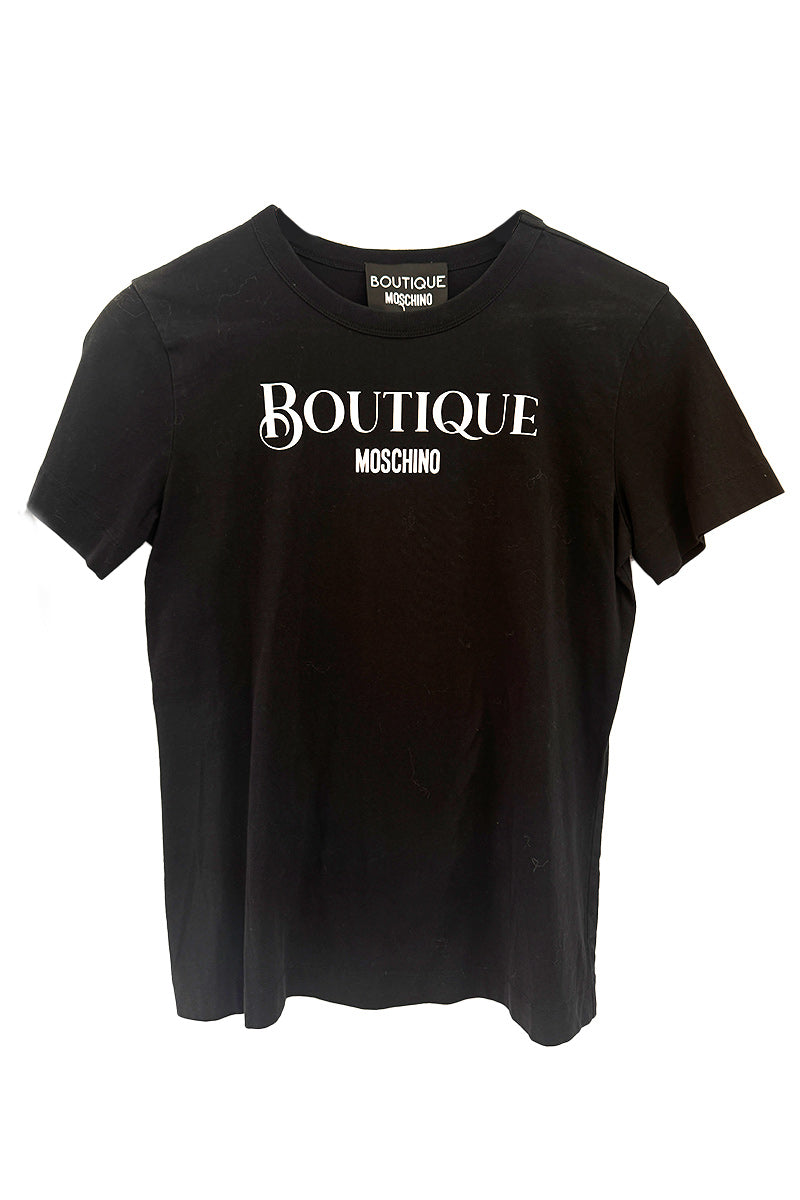 Boutique Moschino logo Black T-Shirt (approx 8)