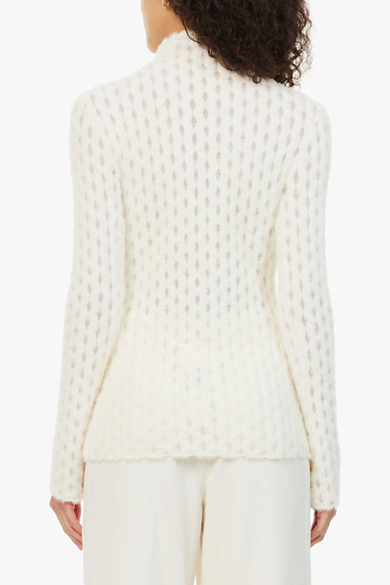 Camilla and Marc Plume High-Neck Woven Jumper 12