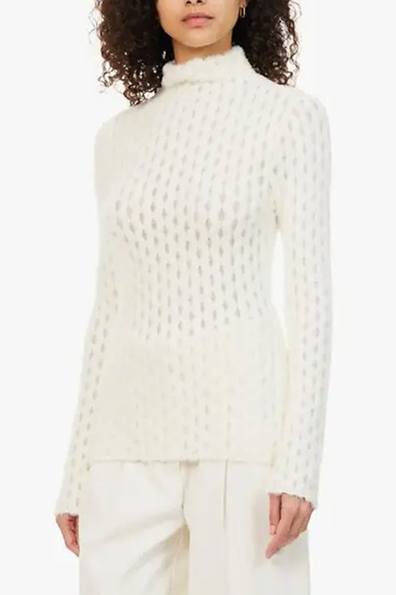 Camilla and Marc Plume High-Neck Woven Jumper 12