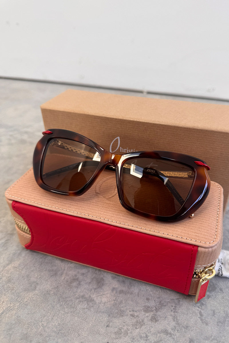 Christian Louboutin HOT CHICK LB0011 DARK HAVANA SUNGLASSES RRP $930