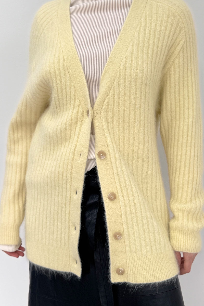 Country Road Yellow Alpaca Cardigan M