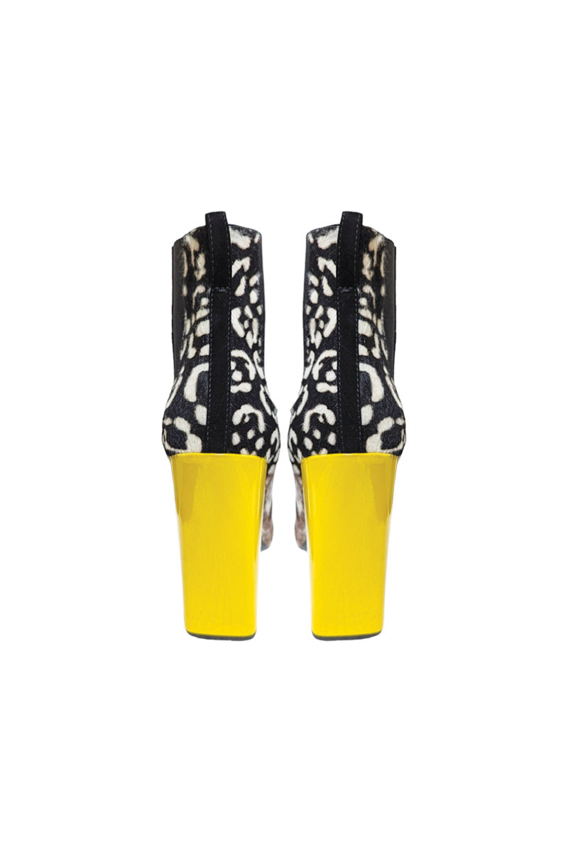 Fendi Animal Print Pony Hair Boots 36