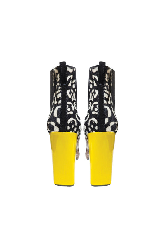 Fendi Animal Print Pony Hair Boots 36