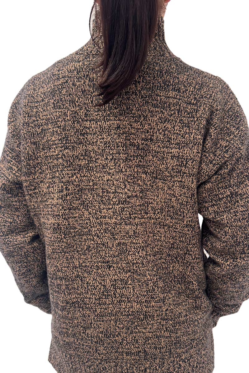 Ganni Merino Wool Cashmere Brown Knit jumper S/M
