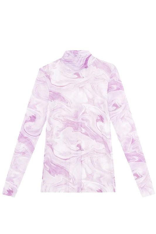 Ganni Roll Neck Orchid Bloom Sweater 40