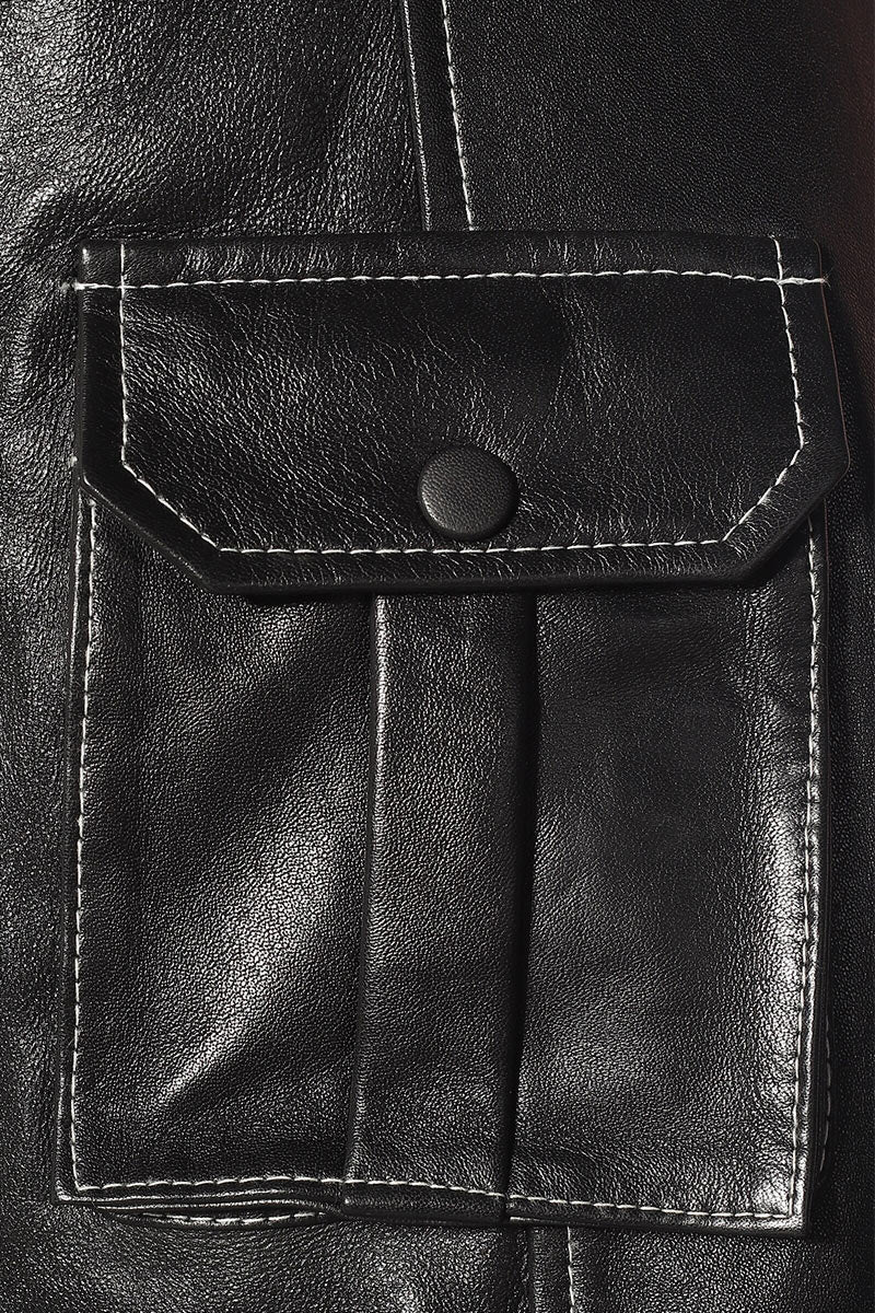 Ganni Leather lamb leather midi Dress FW20 runway 38 RRP $1295