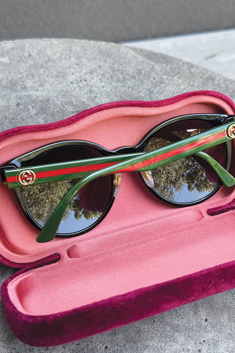 Gucci round frame sunglasses