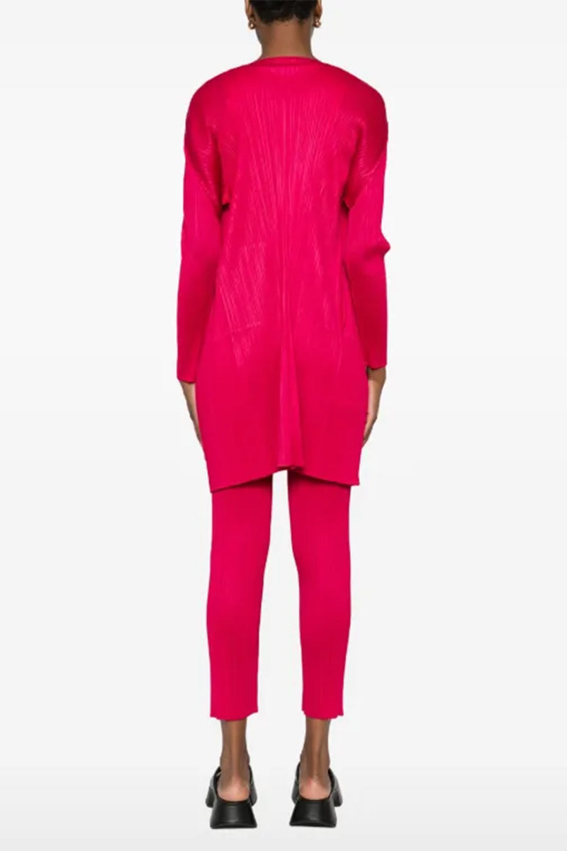 Issey Miyake Pleats Please Pleated Pink Cardigan 3
