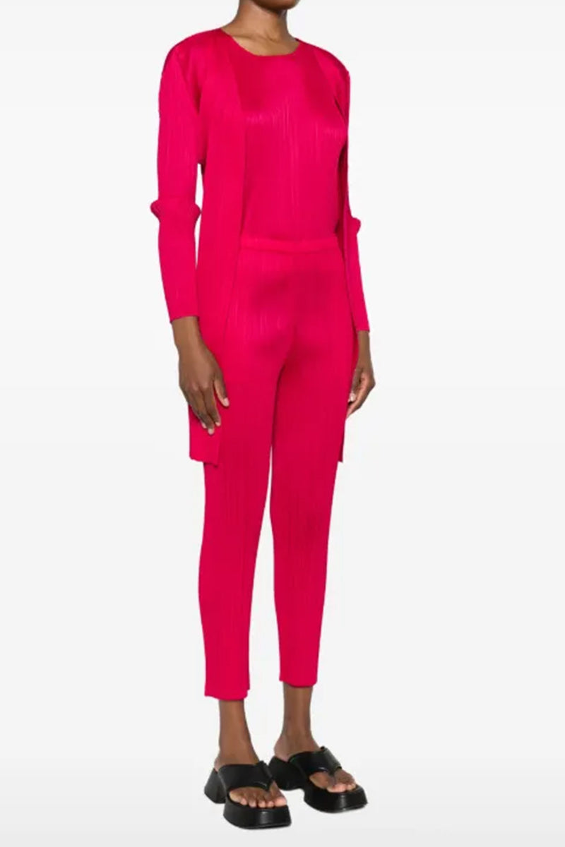 Issey Miyake Pleats Please Pleated Pink Cardigan 3