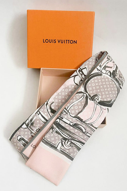 Louis Vuitton Pale Pink Trunks Silk Bandeau