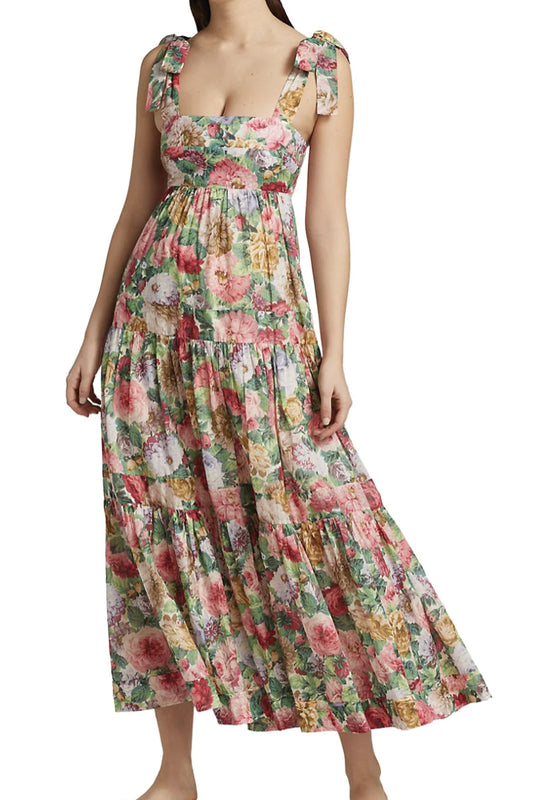 Zimmermann Mae Tie Shoulder Dress Floral OP