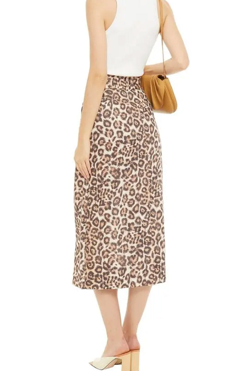 Zimmermann linen Bonita Safari Leopard print Skirt 2