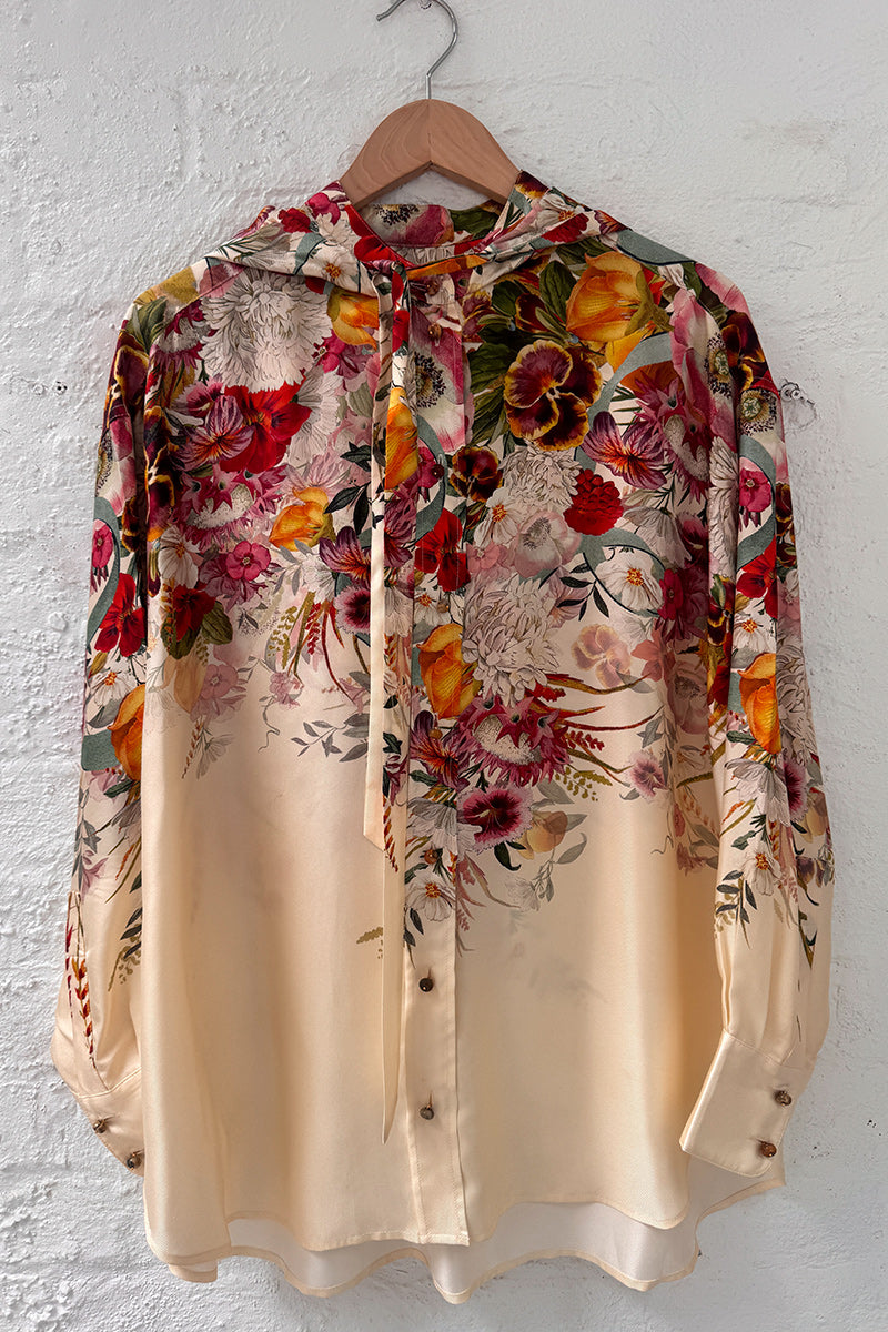 Zimmermann Wonderland Hooded Silk Shirt 2